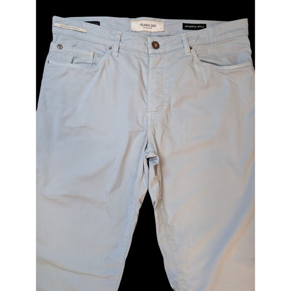 Teleria Zed Mens Italian Cobra 19A Size 35 US In Blue Ice Cotton Blend - Picture 12 of 13